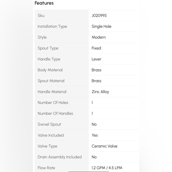 Vland Stylish Luxury Deck Mounted One-Hole Single Handle Bathroom Sink Faucet - Picture 2 of 5